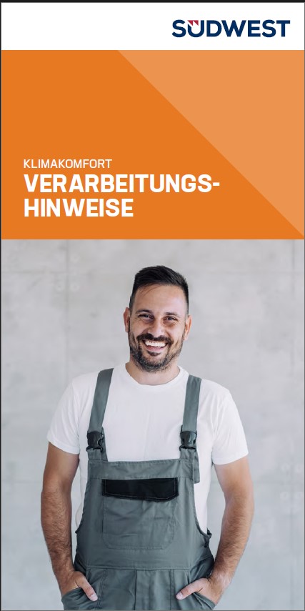 Illustration product folder SÜDWEST KlimaKomfort processing instructions front page