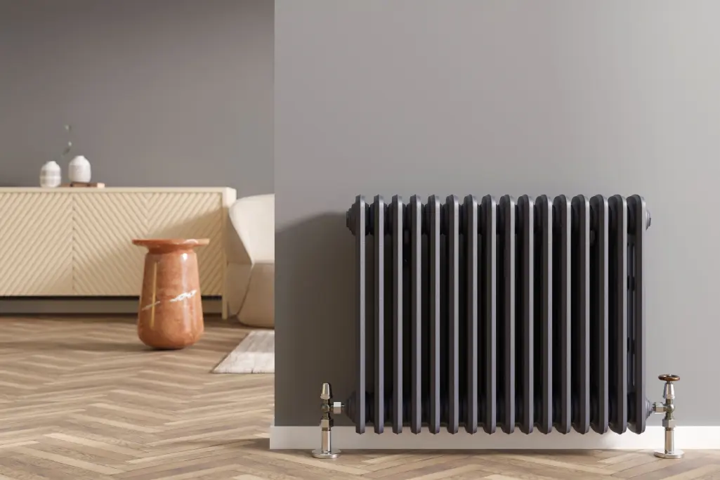 grey radiotaor in a modern room