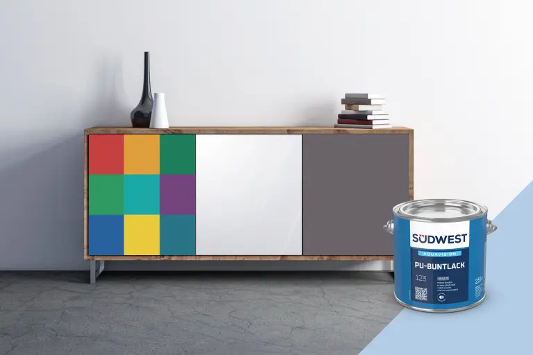 Colourful kitchen unit