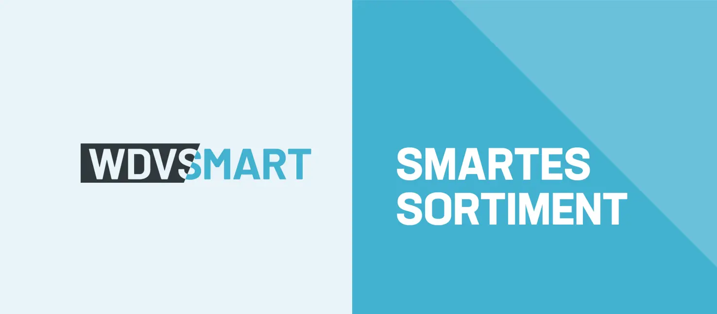 Header image light blue with WDVSmart logo - Smart assortment