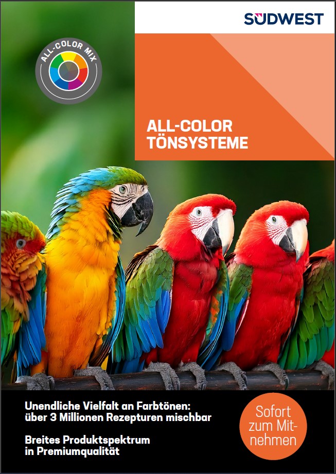 Illustration of the product folder SÜDWEST All-Color mixing systems front page